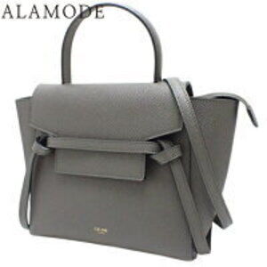 Celine Belt Bag Handbag Shoulder Crossbody Grained Calfskin Gray as January